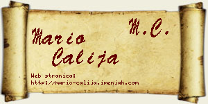Mario Čalija vizit kartica